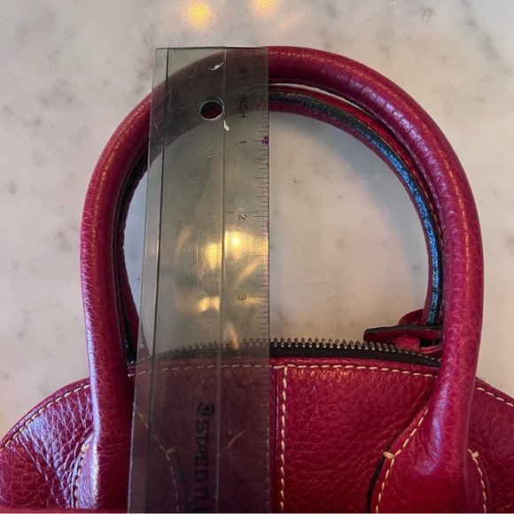 Dooney & Bourke Vintage Baby Domed Satchel red like new - Picture 8 of 9